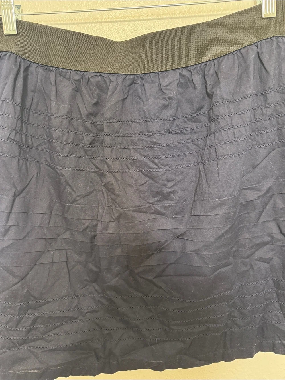 Alfani A-Line Skirt with Elastic Waistband Women's Size Petite Medium Navy Blue